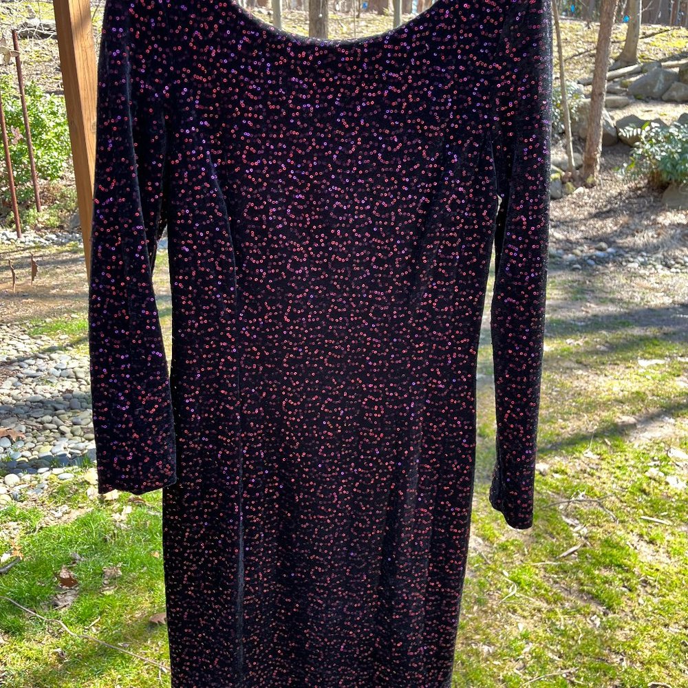 Hobbs Sequined Dress Black Size 6